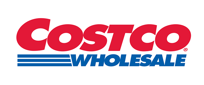 Fine Shine Mobile Wash Costco Wholesale logo featuring "COSTCO" in bold red letters and "WHOLESALE" in blue with three horizontal blue lines underneath.