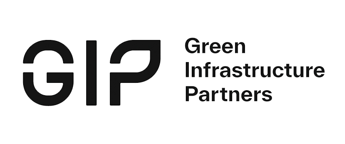 Fine Shine Mobile Wash Logo for Green Infrastructure Partners with stylized black "GIP" initials on the left and the full company name in black text on the right against a light background.